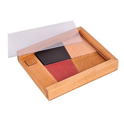 Casse-tête Tangram en bois – Jeu de défi IQ classique pour adultes et enfants, jouet éducatif de résolution de problèmes, exercice de pensée créative et cadeau intellectuel