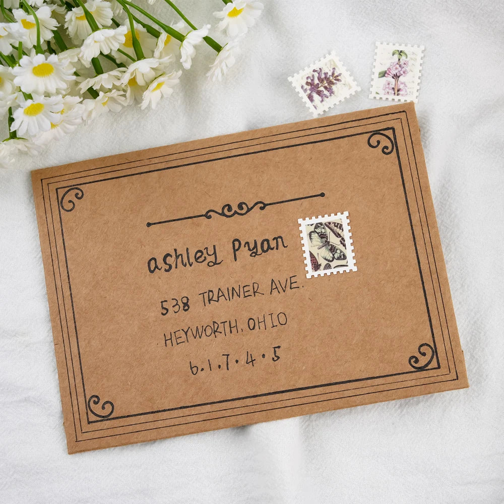Perforadora de palanca para manualidades con diseño de sello postal rectangular de 1 x 0.8 pulgadas – Perforadora de papel para álbumes de recortes, tarjetas y manualidades de papel.