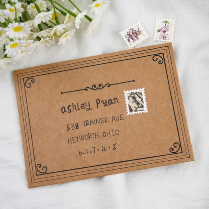 Perforadora de palanca para manualidades con diseño de sello postal rectangular de 1 x 0.8 pulgadas – Perforadora de papel para álbumes de recortes, tarjetas y manualidades de papel.
