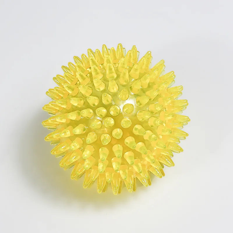Juguete para perros con pelota chirriante de TPR, mordedor para limpiar los dientes para perros, gatos y cachorros, juguete interactivo de entrenamiento