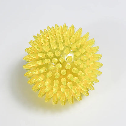 Juguete para perros con pelota chirriante de TPR, mordedor para limpiar los dientes para perros, gatos y cachorros, juguete interactivo de entrenamiento