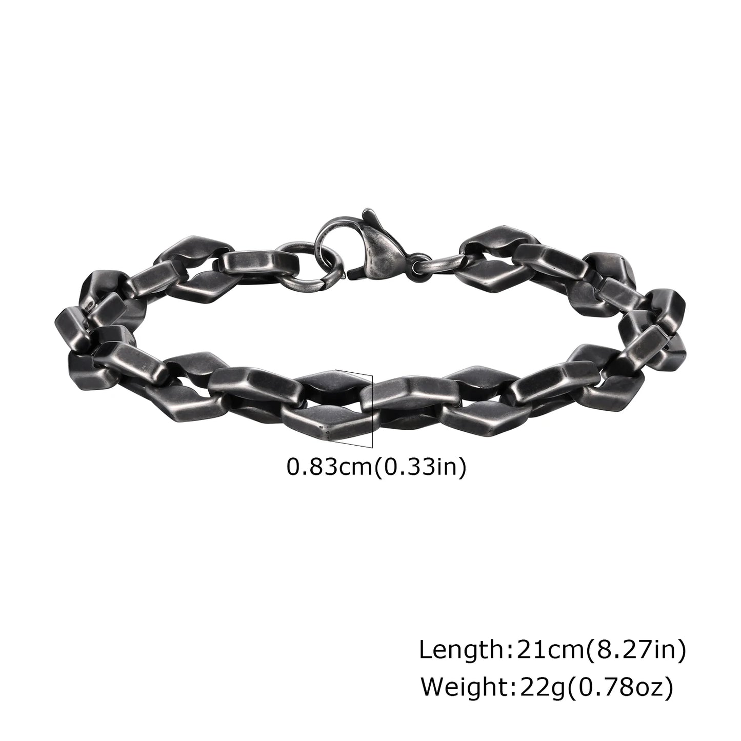 Vintage Byzantine Chain Bracelet – Stainless Steel Braided Link Wristband for Men & Boys | Retro Fashion Jewelry Gift for Father
