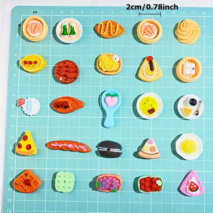 Mini Resin Food Figurines – Cute Miniature Kitchen Food Toys for DIY Crafts, Dollhouse Decor & Gifts