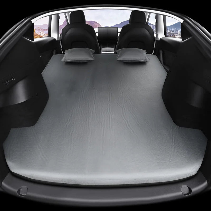 Matelas pneumatique gonflable pour Tesla Model 3 et Model Y (2017–2026) – Lit de voyage en daim pour le camping, les road trips et les aventures en plein air