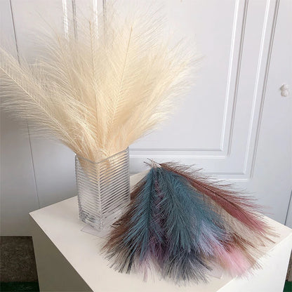 5/10/20pcs Herbe de la Pampa Artificielle – Fleurs de roseau synthétiques moelleuses style bohème pour la décoration de mariage, les arrangements de fête, la décoration intérieure et la conception florale DIY (42cm)