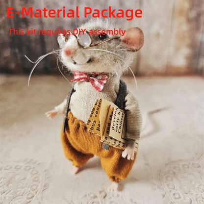 Needle Felted Mouse Christmas Ornament – Cute Wool Felt Mouse Hanging Decoration, Handmade Craft Decor for Christmas Tree & Home