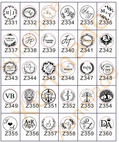 Sello de cera personalizado para bodas – Iniciales y logo personalizados, sello de metal para invitaciones | Embalaje de regalo DIY y accesorio de decoración de bodas