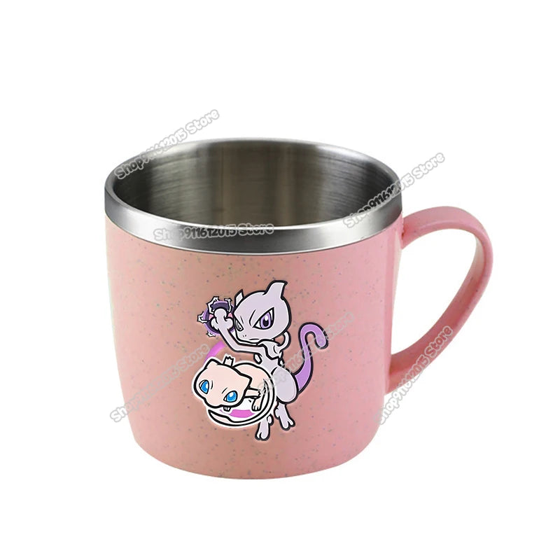 Pokémon Stainless Steel Mug – Pikachu, Snorlax & Eevee Cartoon Drink Cup