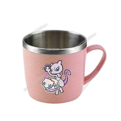 Pokémon Stainless Steel Mug – Pikachu, Snorlax & Eevee Cartoon Drink Cup