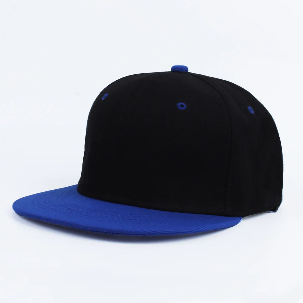 Classic Plain Snapback Baseball Cap – Adjustable Unisex Flat Brim Hat for Casual, Streetwear & Outdoor Wear