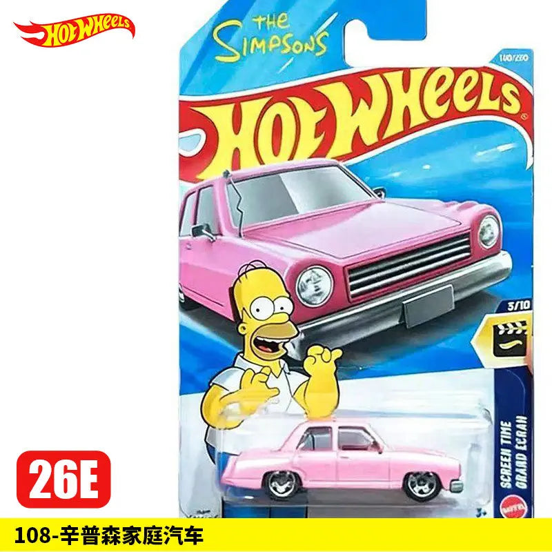 Hot Wheels 1:64 Mainline Series 2026 E Case Diecast Car – Collectible Toy Vehicle Models Featuring Simpsons, Pagani, Audi, Mazda & Dodge