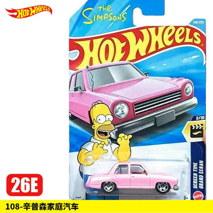 Hot Wheels 1:64 Mainline Series 2026 E Case Diecast Car – Collectible Toy Vehicle Models Featuring Simpsons, Pagani, Audi, Mazda & Dodge