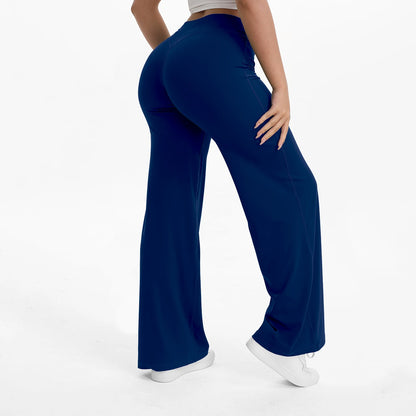 NCLAGEN Pantalones de Yoga de Pierna Recta SoftMotion para Mujer – Leggings de Gimnasio de Tiro Medio Efecto Segunda Piel, Pantalones Deportivos para Pilates y Correr, para Fitness, Entrenamiento y Uso Diario