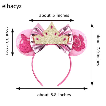 Diadema con Orejas de Rana de la Princesa Tiana – Diadema con Lazo y Corona Inspirada en Disney para Mujeres y Niñas | Accesorios para el Pelo de Festival y Niños