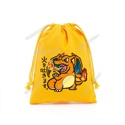 Pokémon Drawstring Storage Bags – Pikachu, Squirtle, Charmander & Charizard Party Gift Pouch
