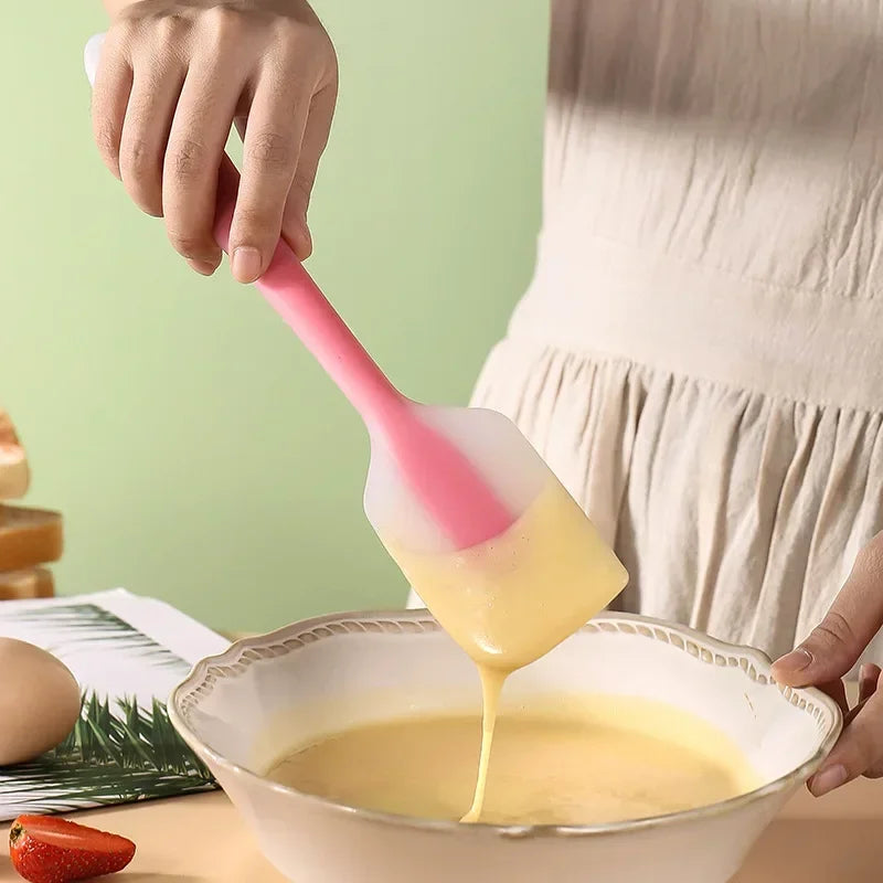 Espátula de silicona resistente al calor - Espátula mezcladora antiadherente para hornear, cocinar, mantequilla y crema