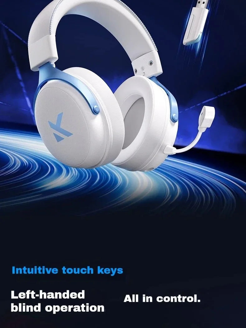 Casque de Jeu Sans Fil MCHOSE V9 Pro 3 Modes – Casque d'Esports Bluetooth, 2.4 GHz & Filaire avec Microphone Anti-Bruit