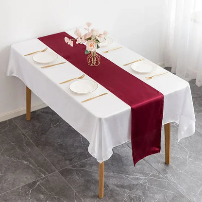 Luxury Satin Table Runner – Modern Elegant Pattern Table Decoration for Wedding, Birthday Party, Hotel, Banquet & Events