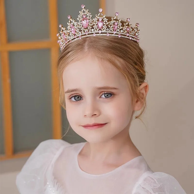 Princess Crystal Tiara Crown for Girls – Elegant Birthday, Dance & Party Hair Accessory