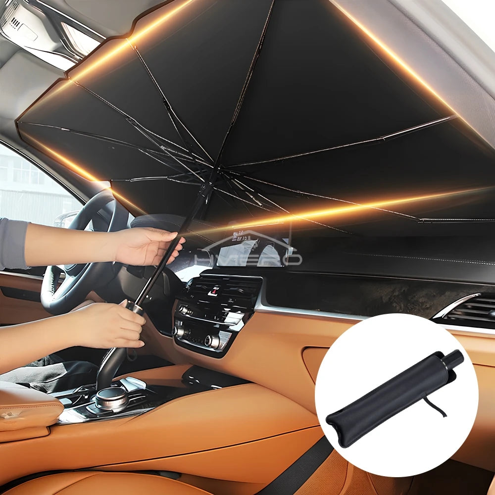 Pare-soleil pliable pour pare-brise de voiture – Pare-soleil avant anti-UV pour intérieur de véhicule
