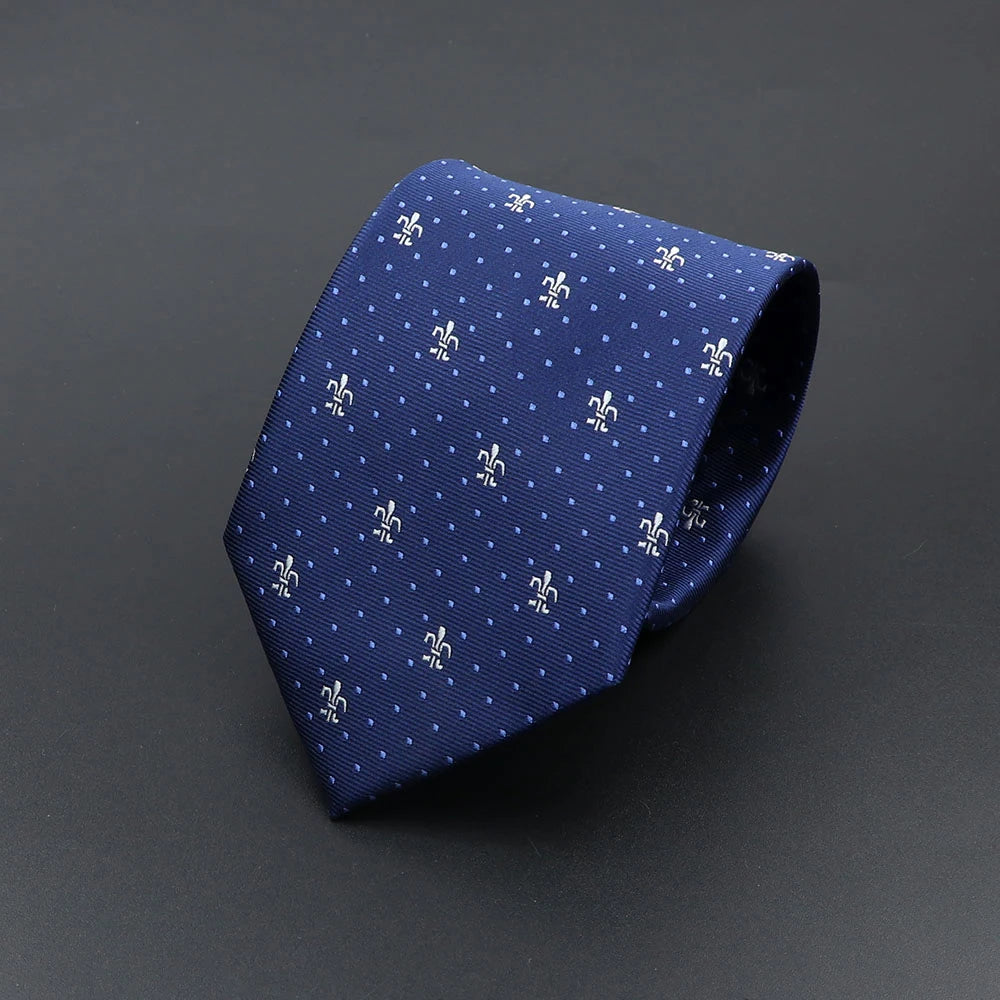 Corbata de hombre de fantasía con perro de dibujos animados, Paisley, rayas y lunares para negocios y bodas