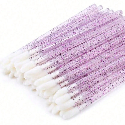 50 peines de cristal para pestañas, varitas de máscara desechables para extensiones de pestañas, aplicación de maquillaje y herramientas de belleza profesionales