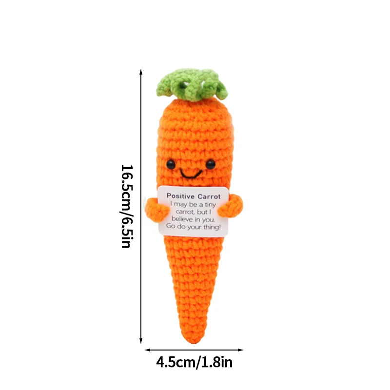Poupée Pomme de Terre Énergétique Positive au Crochet – Figurine Mignonne en Tricot à Serrer, Artisanat Animalier Kawaii Fait Main au Crochet & Cadeau de Noël
