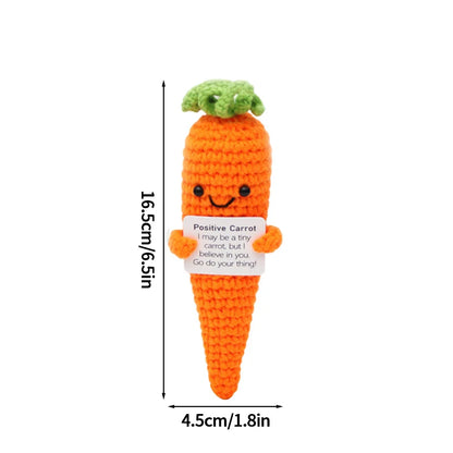 Poupée Pomme de Terre Énergétique Positive au Crochet – Figurine Mignonne en Tricot à Serrer, Artisanat Animalier Kawaii Fait Main au Crochet & Cadeau de Noël