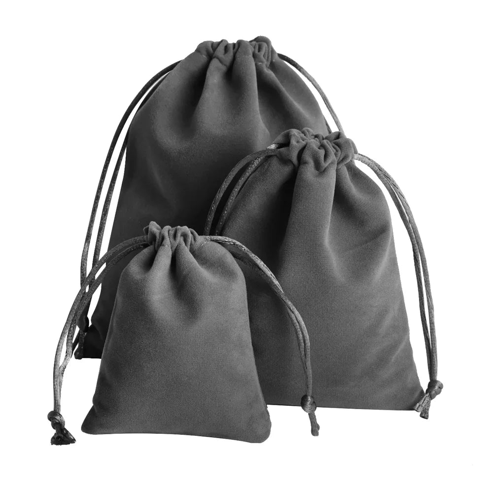 Sachets Cadeaux en Velours (10 pièces) – Pochettes Souples pour Bijoux (Bagues, Boucles d'Oreilles, Colliers), Petits Cadeaux, Faveurs de Mariage et Emballages de Noël