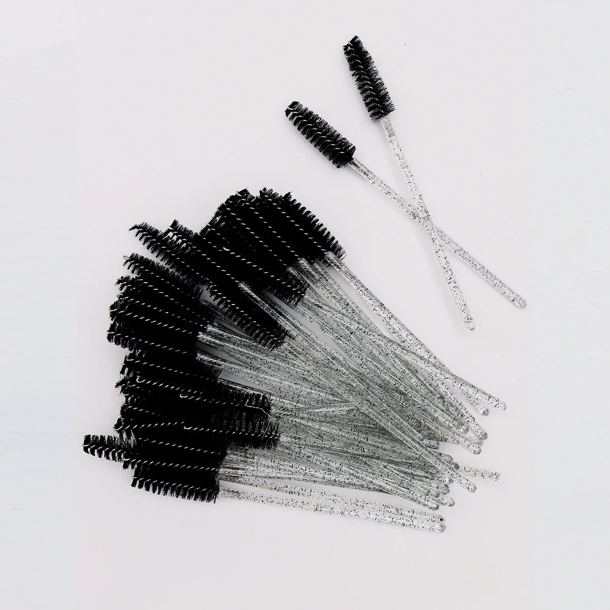 50 peines de cristal para pestañas, varitas de máscara desechables para extensiones de pestañas, aplicación de maquillaje y herramientas de belleza profesionales