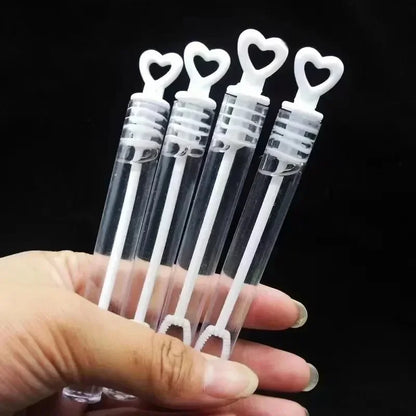 10/100PCS Heart Shape Bubble Soap Bottles – Mini Bubble Wands Wedding Favors for Guests | Birthday Party Decorations & Kids Toys