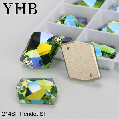 Strass à coudre YHB Cosmic AB Moonlight – Pierres plates en cristal de verre pour la décoration de vêtements et de sacs