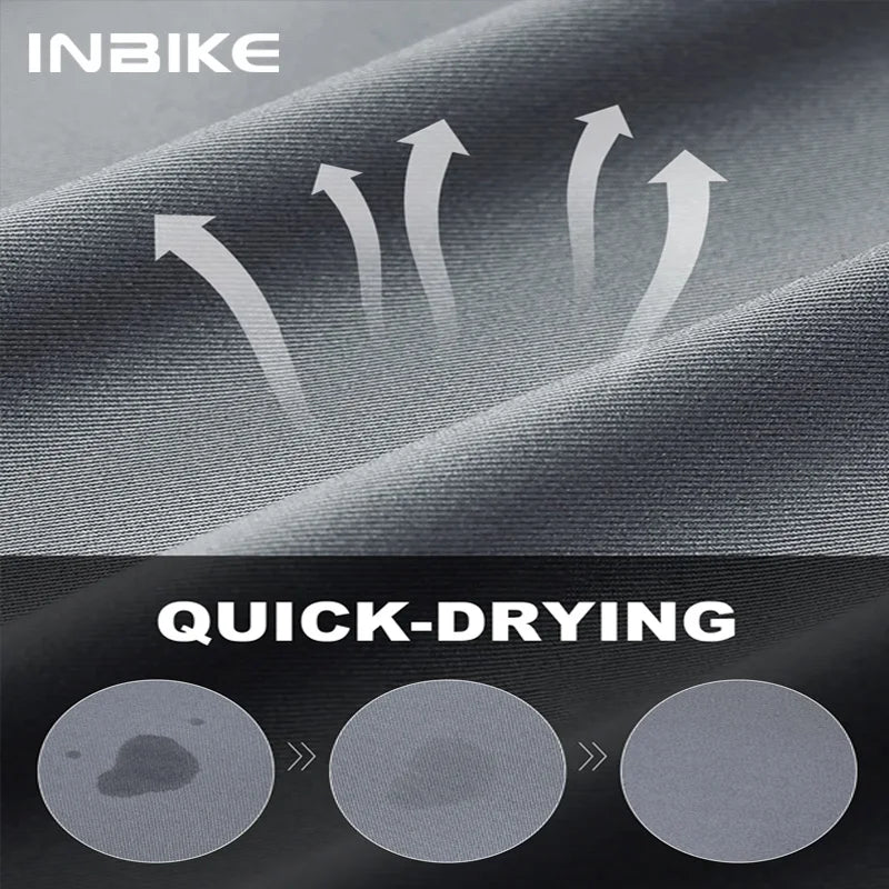 INBIKE Men's Short Sleeve Cycling Jersey – Breathable Summer MTB & Road Bike Bicycle Sportswear