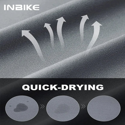 INBIKE Men's Short Sleeve Cycling Jersey – Breathable Summer MTB & Road Bike Bicycle Sportswear