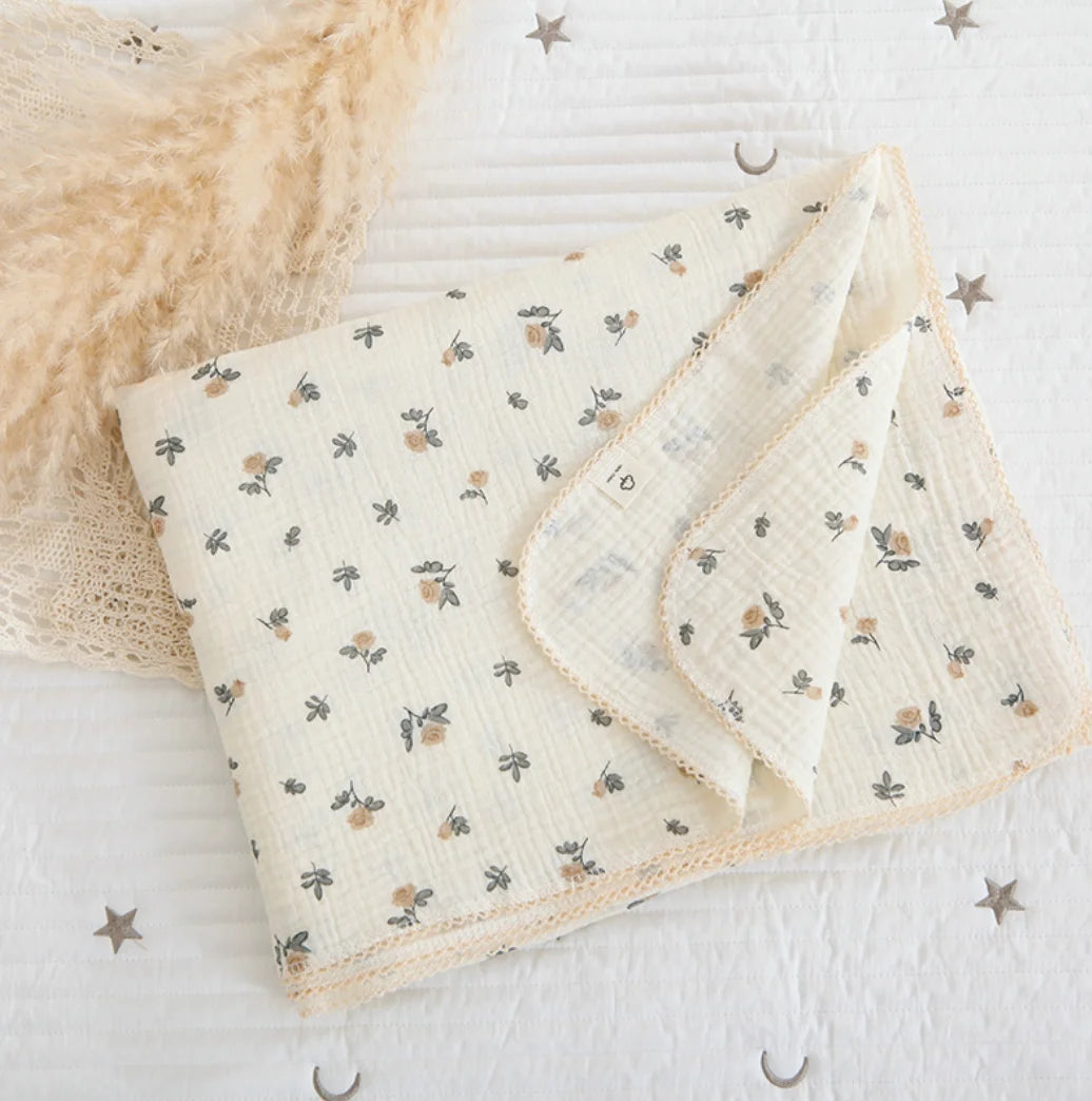 Summer Baby Muslin Blanket – Soft Newborn Swaddle Wrap Receiving Blanket for Infant Crib & Sleeping