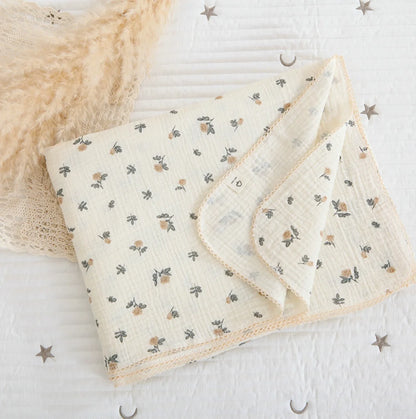 Summer Baby Muslin Blanket – Soft Newborn Swaddle Wrap Receiving Blanket for Infant Crib & Sleeping