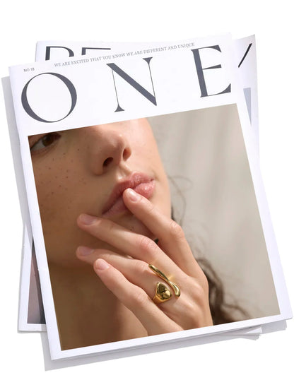 Anillo de Acero Inoxidable Ajustable Geométrico – Anillo de Moda Minimalista con Baño de Oro PVD para Mujer