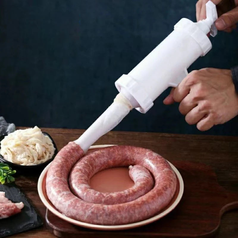 Manual Sausage Stuffer & Jerky Gun – Homemade Sausage Filler Meat Syringe, Compact Kitchen Tool for Sausage Making & Food Preparation