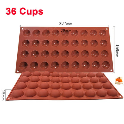 Semi-Sphere Silicone Chocolate Mold – Half-Ball Dome Cake Baking Tray for Chocolate, Pudding, Candy & Jelly, Reusable DIY Kitchen Baking Tool