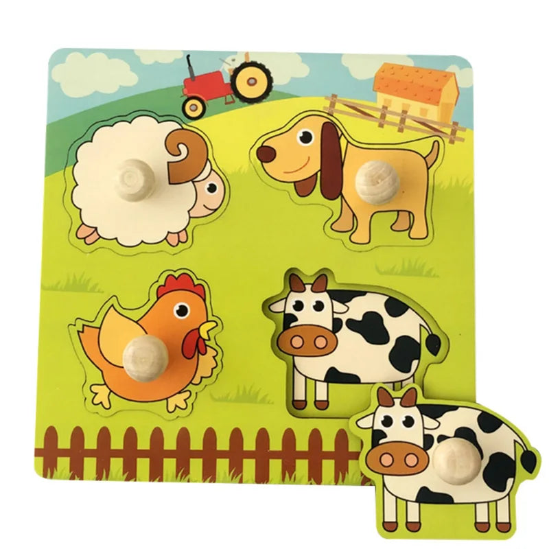 Jouet de puzzle en bois Montessori pour bébé – Jeu d'apprentissage éducatif pour les tout-petits de 1 à 3 ans, activité de développement cérébral d'association de formes pour enfants, cadeau d'anniversaire et jouet d'apprentissage précoce
