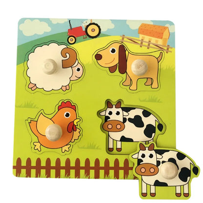Jouet de puzzle en bois Montessori pour bébé – Jeu d'apprentissage éducatif pour les tout-petits de 1 à 3 ans, activité de développement cérébral d'association de formes pour enfants, cadeau d'anniversaire et jouet d'apprentissage précoce