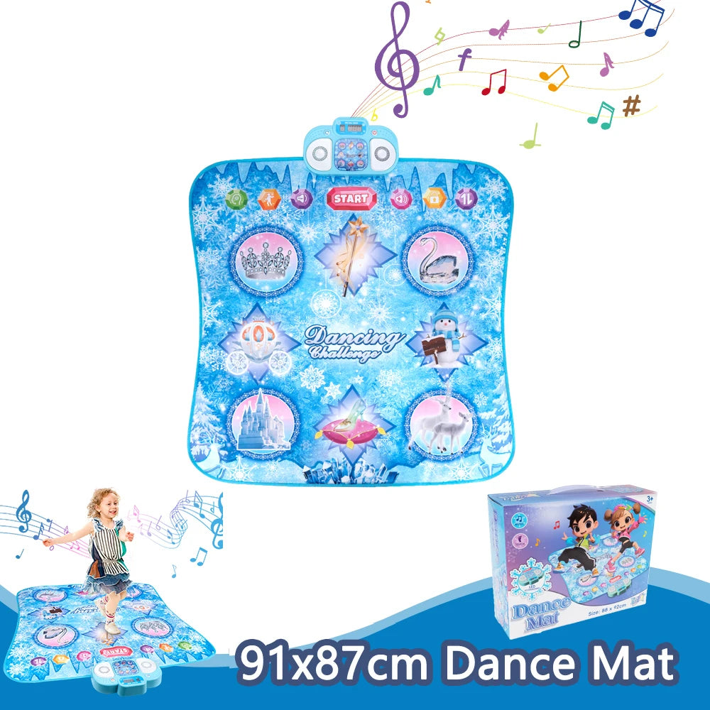 Kids Electronic Dance Mat – Double Player Music Dance Pad with 9 Levels Educational Toy
