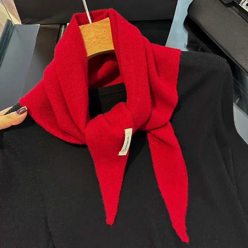 100% Wool Winter Scarf for Women Long Warm Cashmere Feel Shawl Wrap Solid Pashmina Hijab Head Scarf