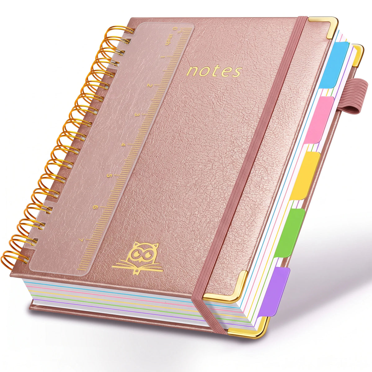 A5 Hardcover Spiral Notebook – 300 Pages 5-Subject Journal with Dividers & Tabs, 6.2×8.2" Notebook for Work & Study