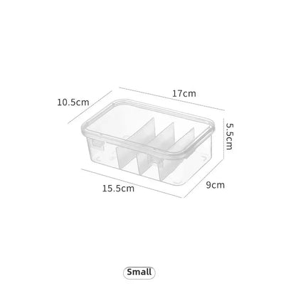 Transparent Cable Organizer Box – Dustproof Storage Case with Lid for Office, Home & Desk Organization