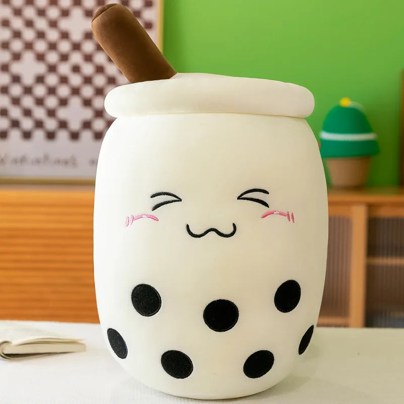 Giant Bubble Tea Plush Pillow – 22–70cm Squishy Milk Tea Boba Stuffed Toy Fruit Drink Bottle Decor Gift