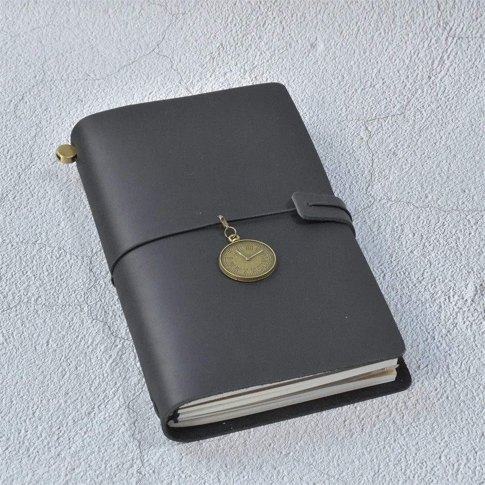 Genuine Leather Refillable Travel Journal – Handmade Retro Diary, Sketchbook & Notebook