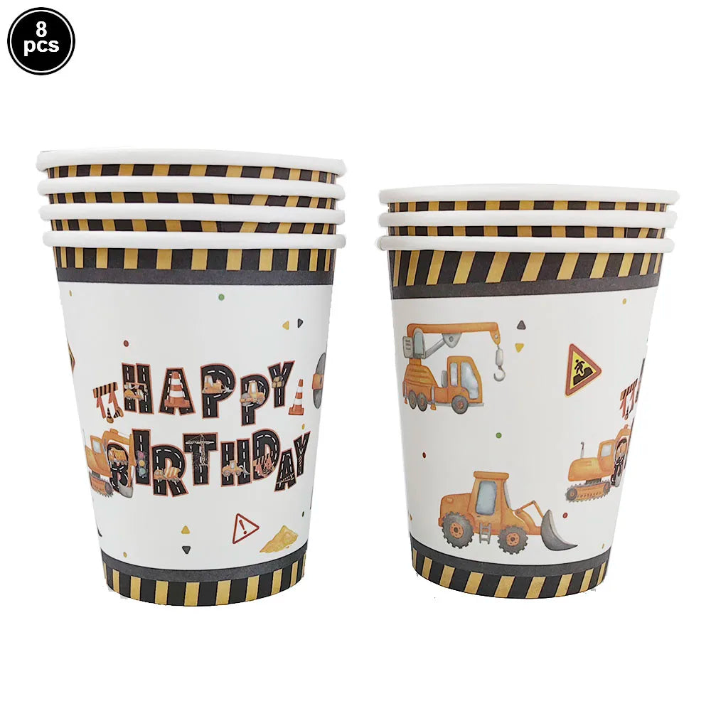 Construction Truck Slap Bracelets – Kids' Engineering-Themed Wristbands for Construction-Themed Birthday Parties, Party Favors & Goodie Bag Fillers