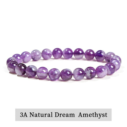 Pulsera de Cuentas de Piedra Natural – Pulsera de Gemas de Amatista, Ojo de Tigre, Cuarzo Cristal y Ágata para Mujeres y Hombres, Regalo de Joyería de Energía Reiki