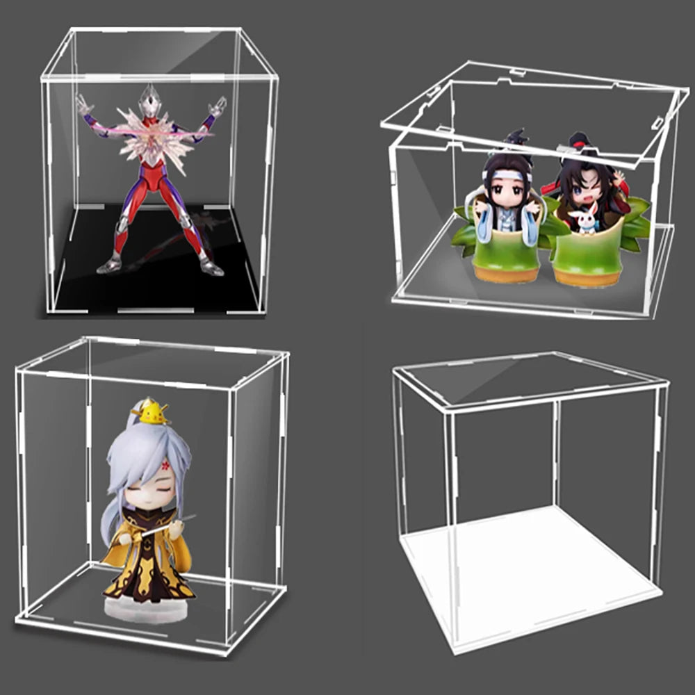 Estuche de exhibición de acrílico transparente para coleccionables - Vitrina protectora a prueba de polvo para figuras de acción y juguetes